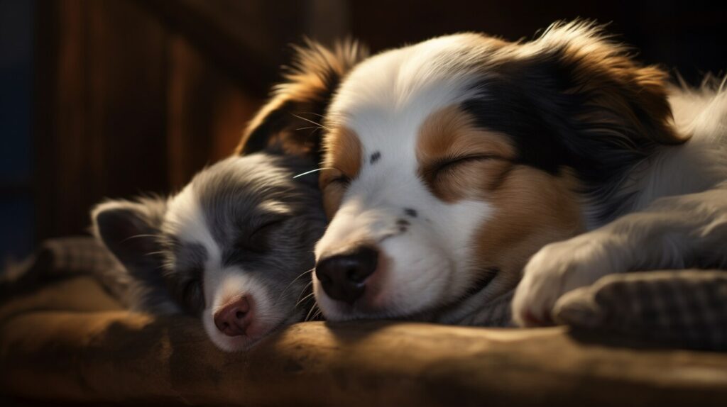 adorable puppies sleeping peacefully resting 23 2150676453